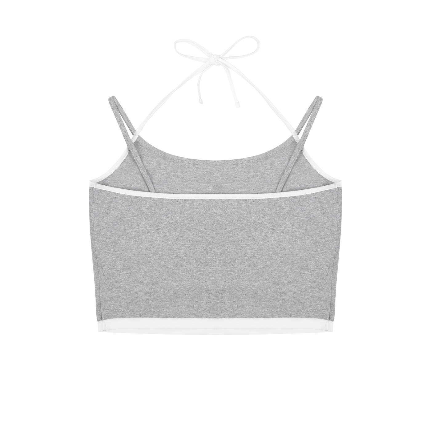 Live Like A Goddess Contrast Binding Halter Tank Top
