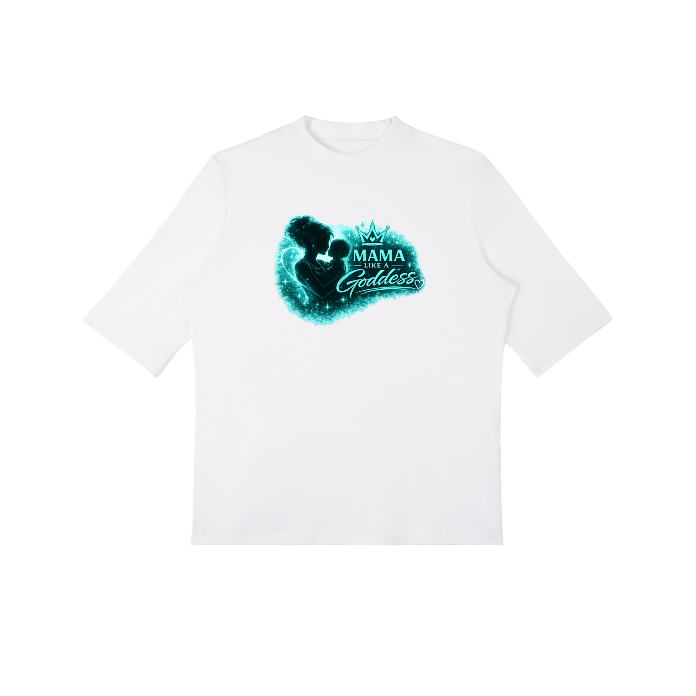Mama Like A Goddess Essential Mock Neck Short Sleeve T-Shirt