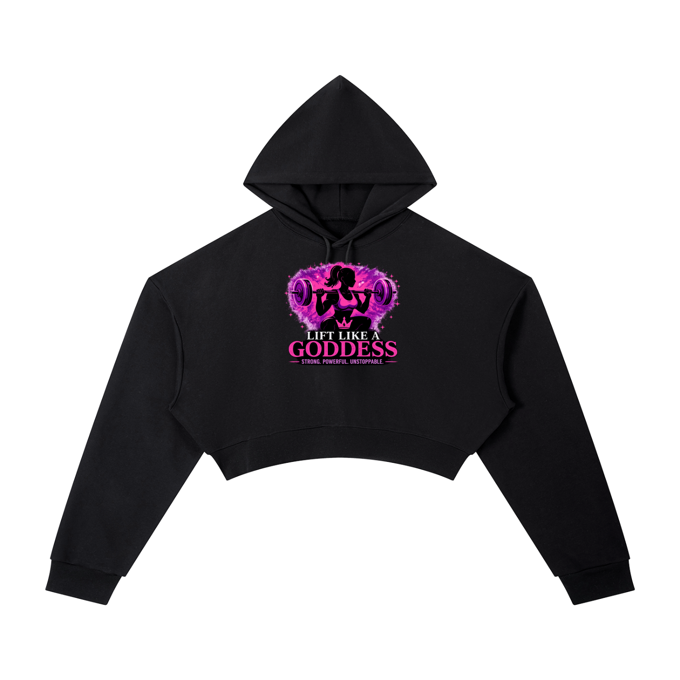 Lift Like A Goddess Essential Cropped Hoodie
