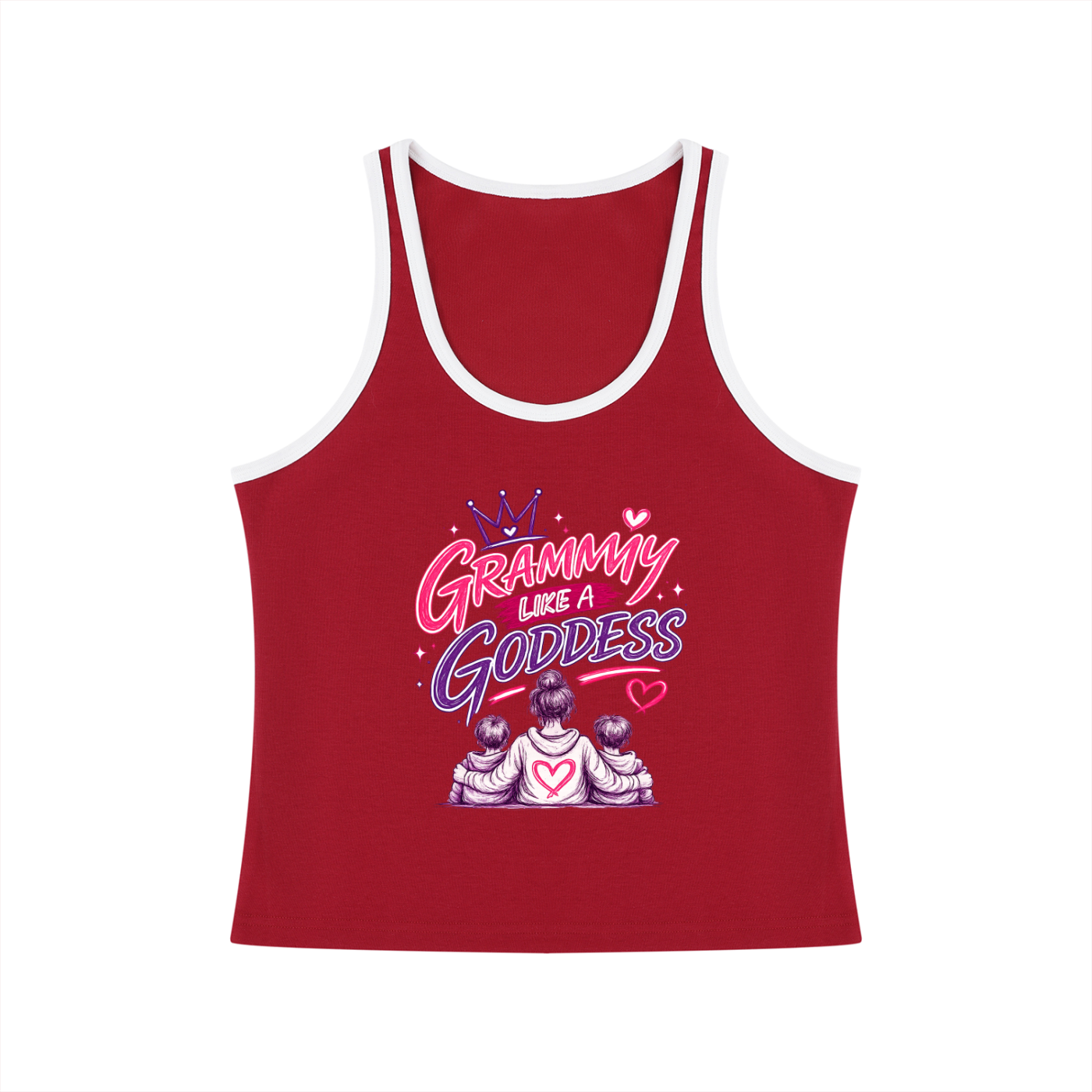 Grammy Like A Goddess Women's Color Block Cropped Tank Top