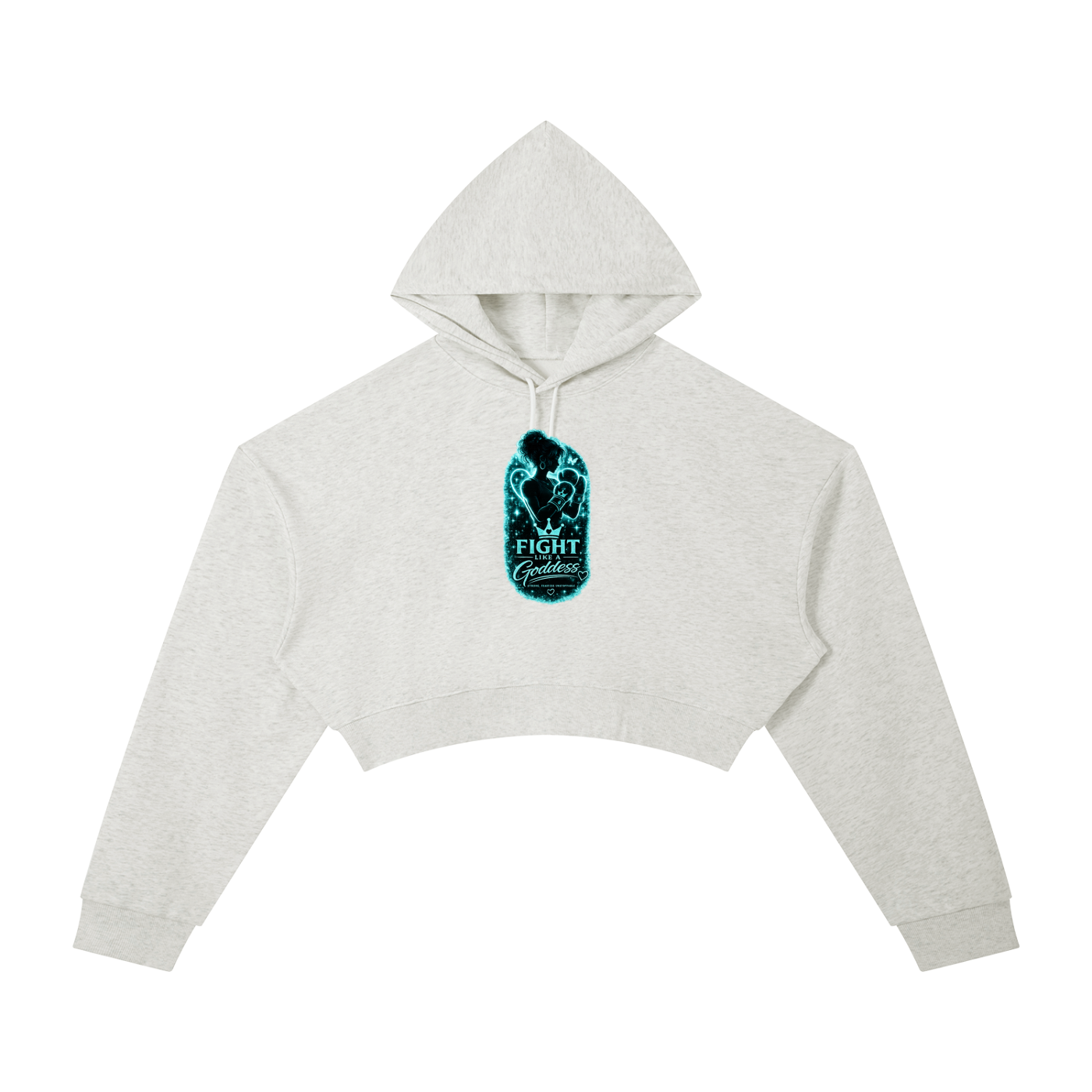 Fight Like A Goddess Essential Cropped Hoodie
