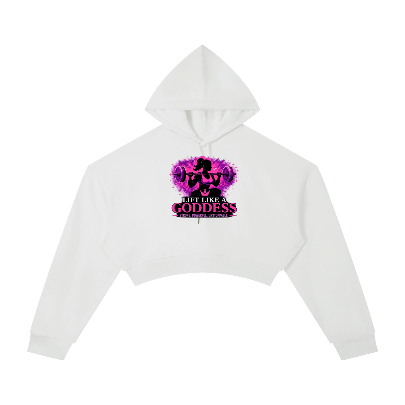 Lift Like A Goddess Essential Cropped Hoodie