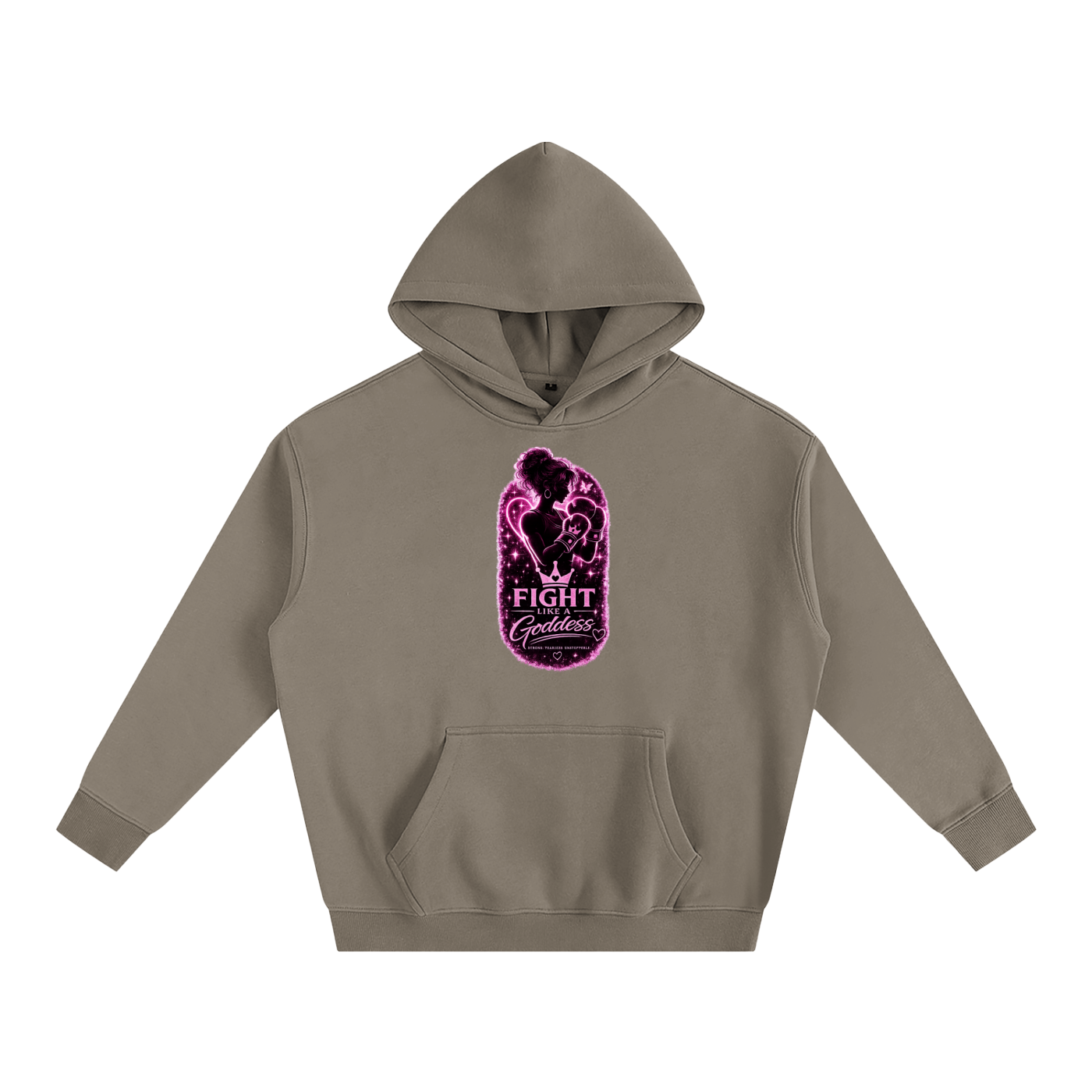 Fight Like A Goddess Oversize Fleeced Hoodie