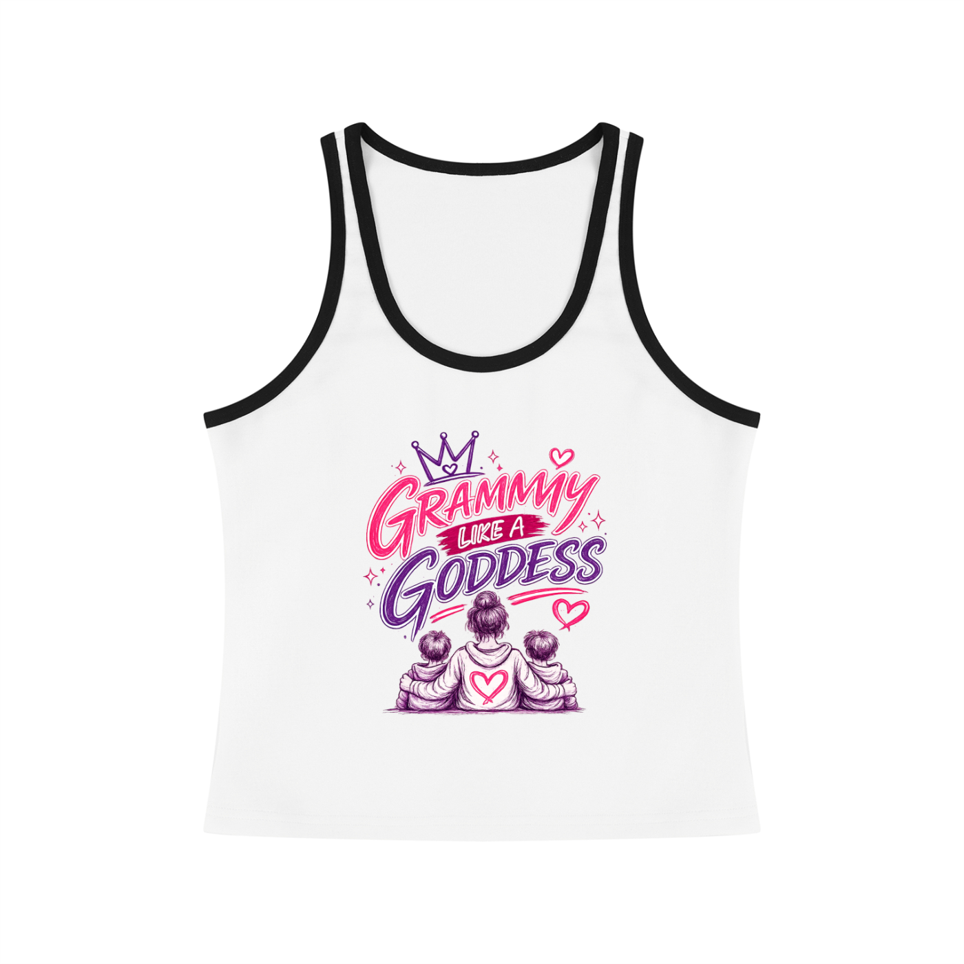 Grammy Like A Goddess Women's Color Block Cropped Tank Top