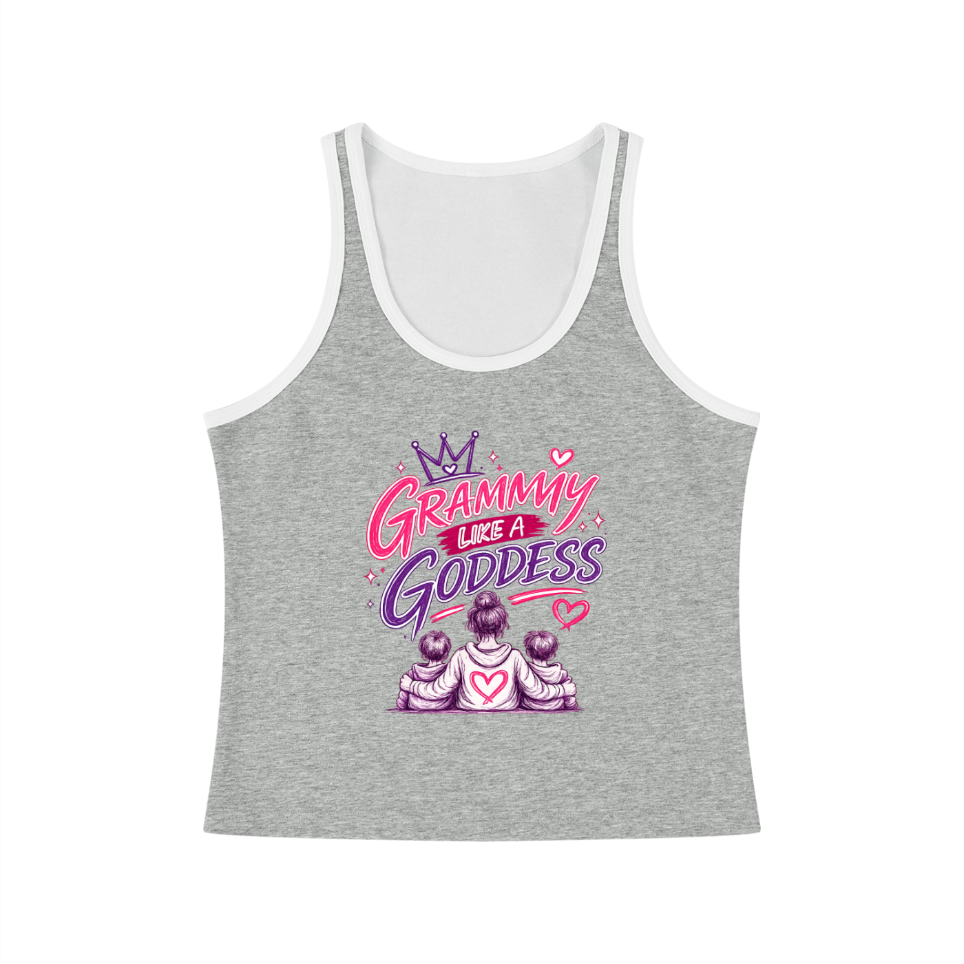 Grammy Like A Goddess Women's Color Block Cropped Tank Top