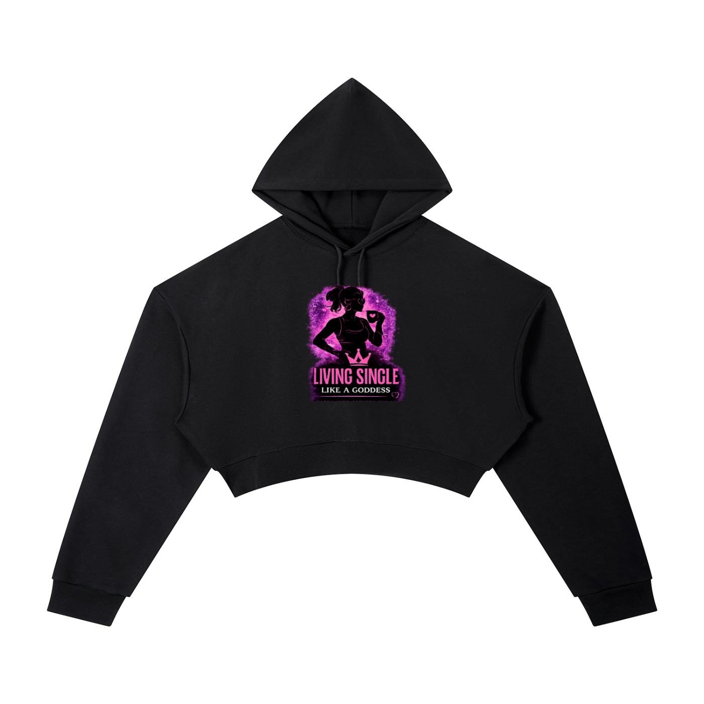 Living Single Like A Goddess Essential Cropped Hoodie