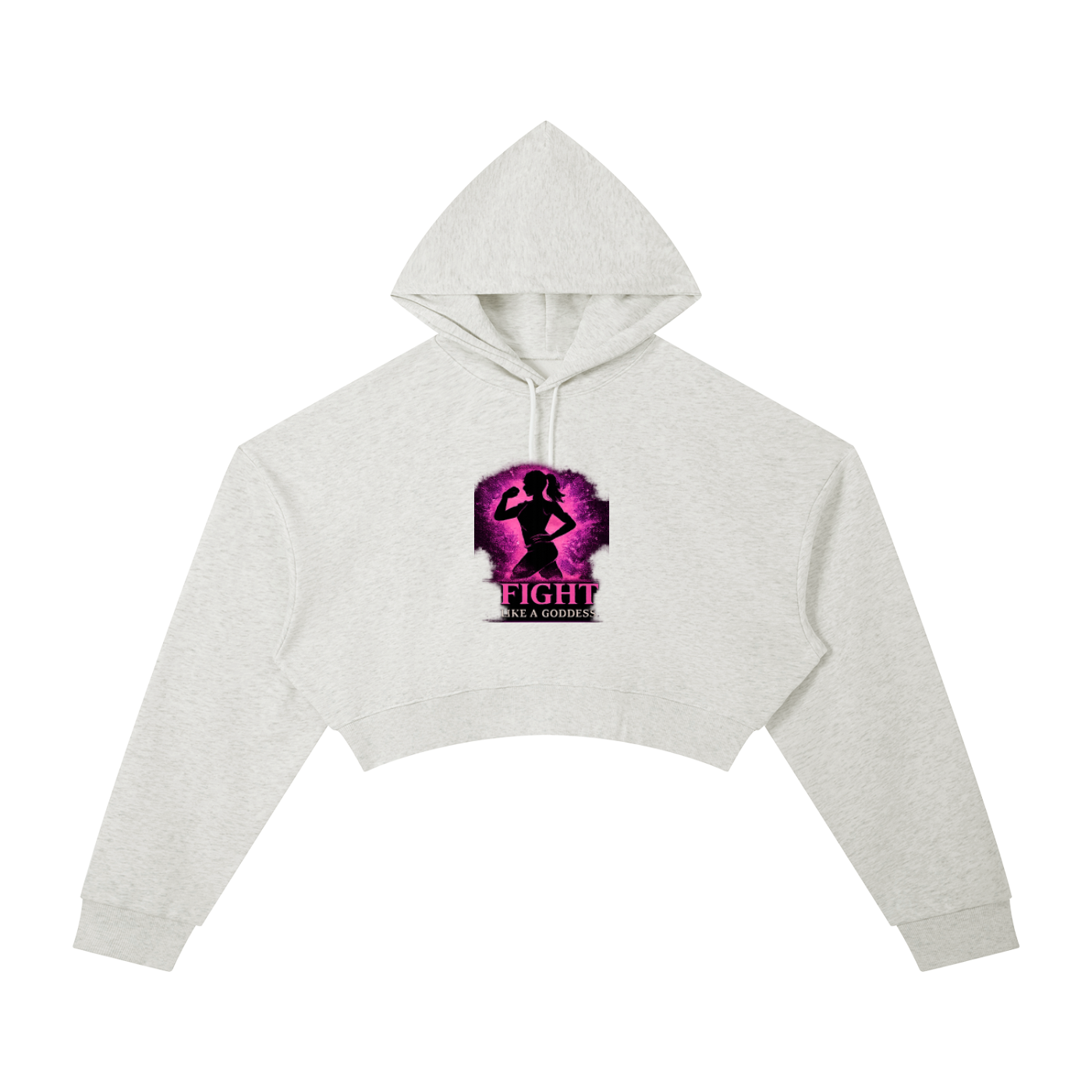 Fight Like A Goddess Essential Cropped Hoodie