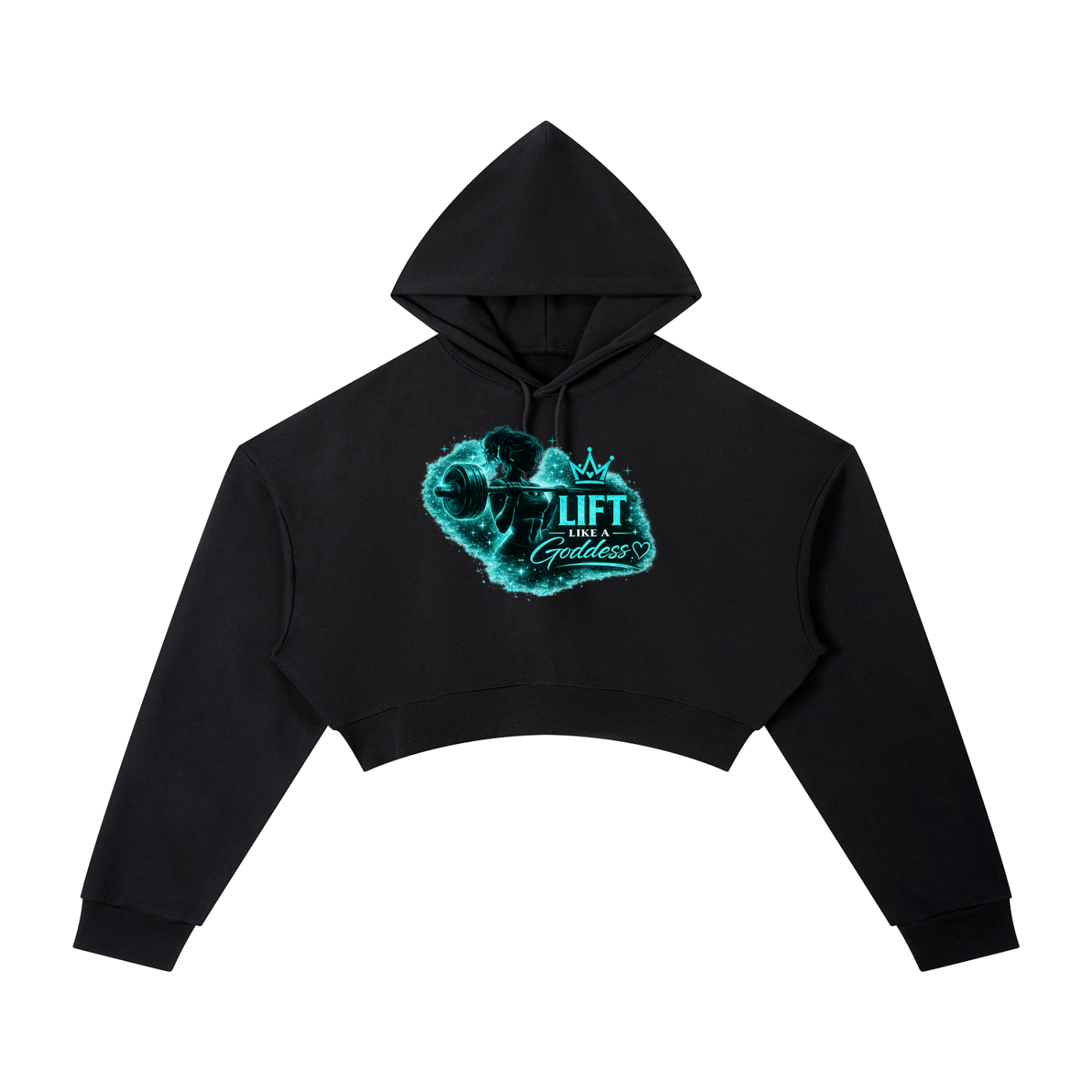 Lift Like A Goddess (T) Essential Cropped Hoodie