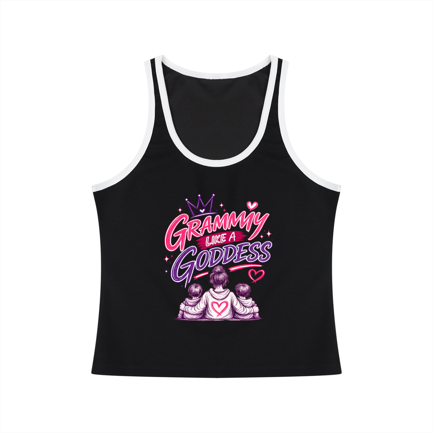 Grammy Like A Goddess Women's Color Block Cropped Tank Top