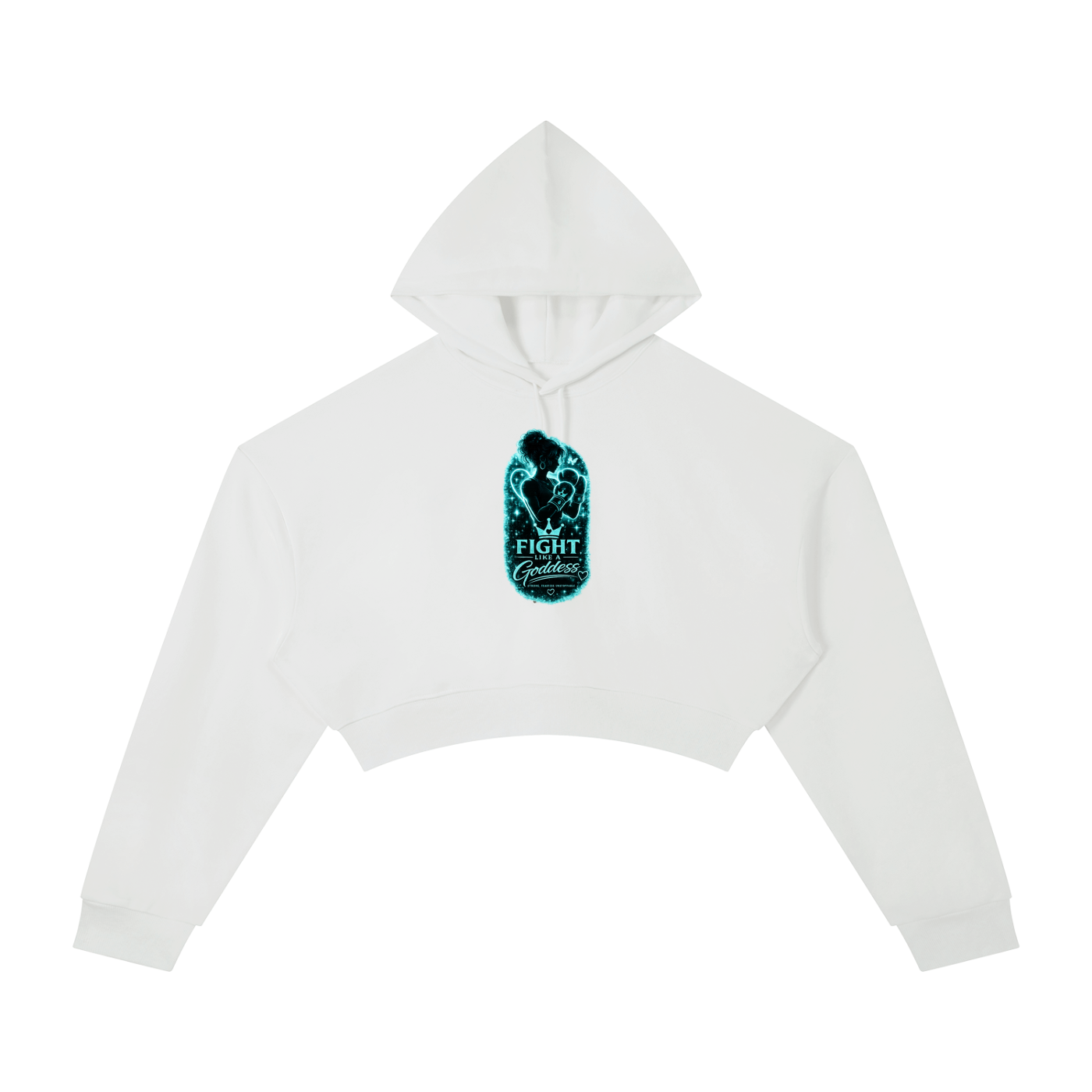 Fight Like A Goddess Essential Cropped Hoodie