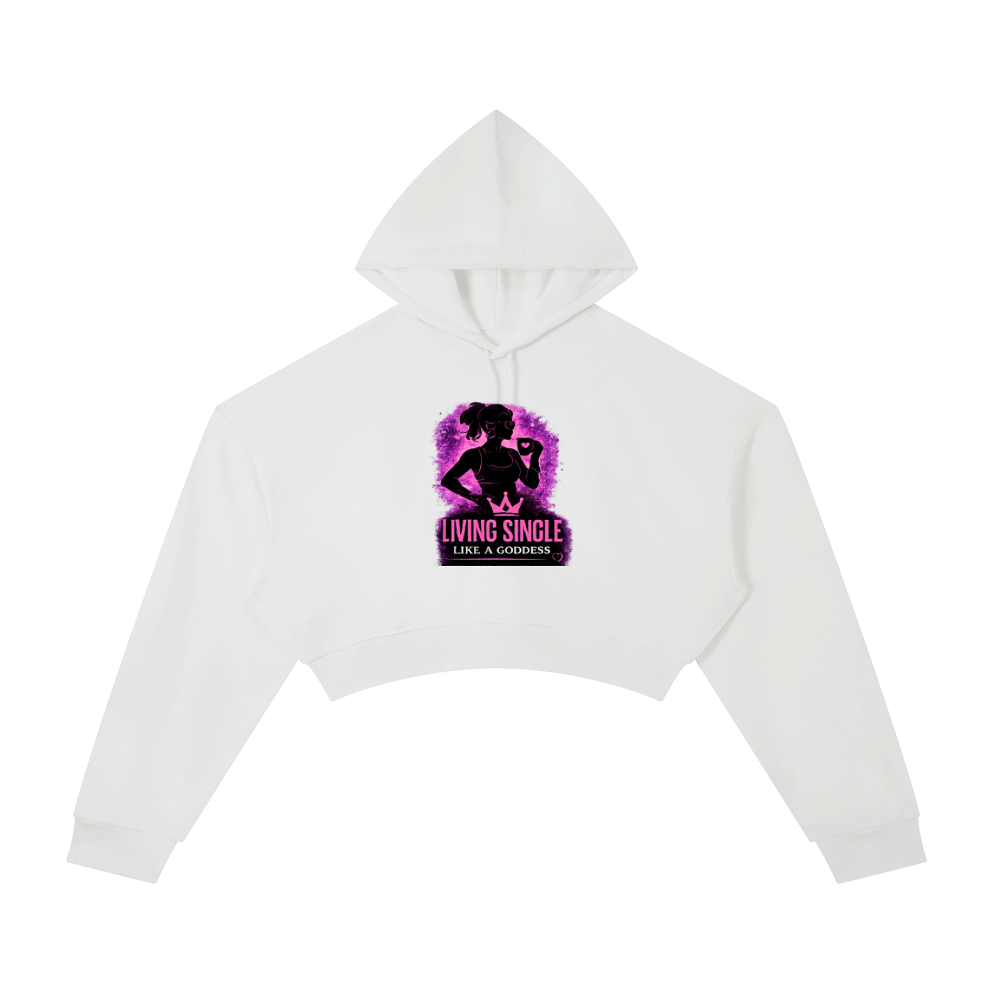 Living Single Like A Goddess Essential Cropped Hoodie