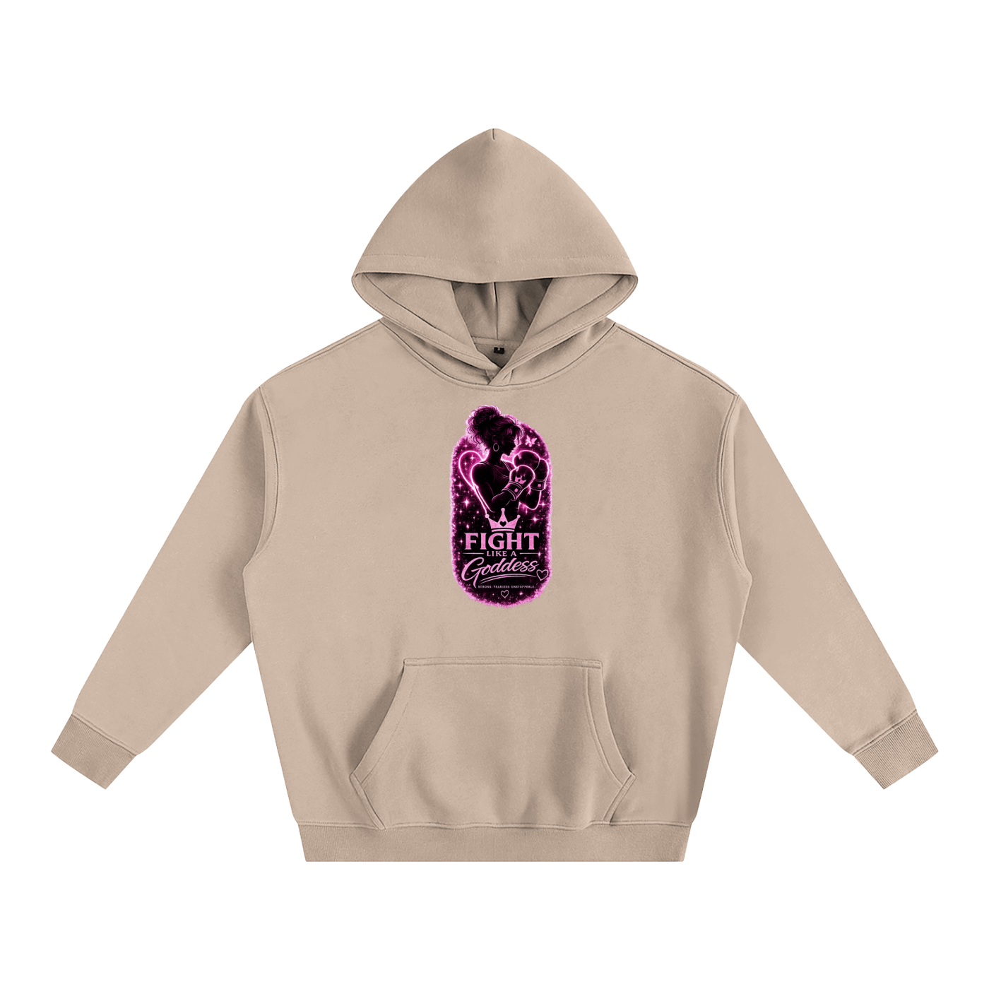 Fight Like A Goddess Oversize Fleeced Hoodie