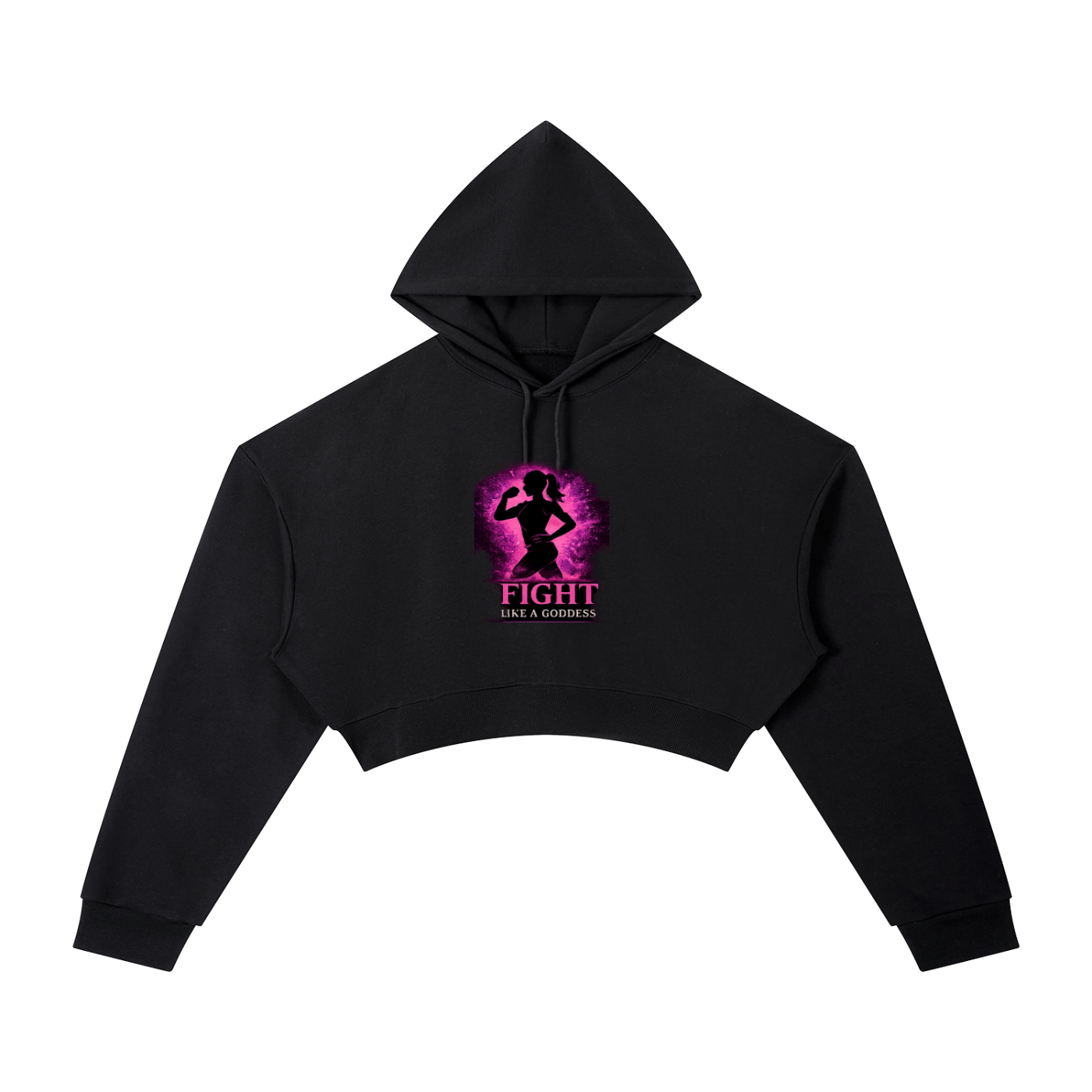 Fight Like A Goddess Essential Cropped Hoodie